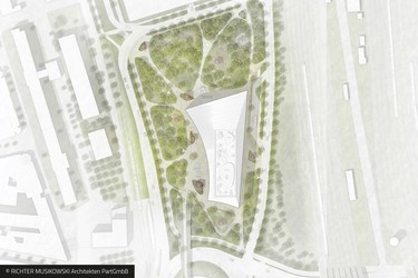 Lageplan des zukünftigen Zukunftszentrums in Halle (Saale)