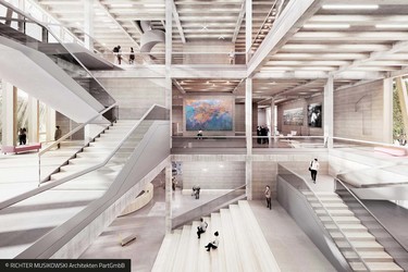 Innenansicht des Siegerentwurfs Zukunftszentrum von RICHTER MUSIKOWSKI Architekten PartGmbB