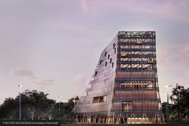 Außenansicht des Siegerentwurfs Zukunftszentrum von RICHTER MUSIKOWSKI Architekten PartGmbB